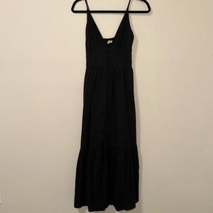 Abercrombie Women's Button-Through Maxi Dress (BLACK)